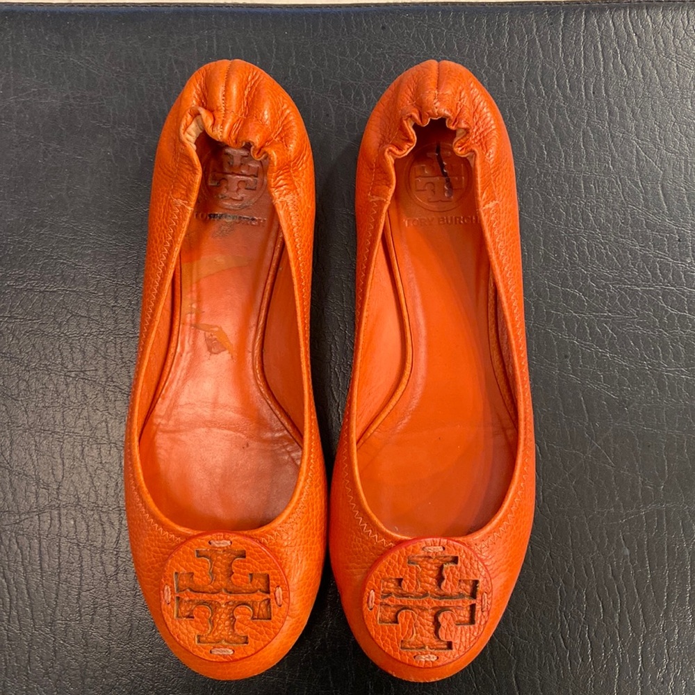 Tory Burch authentic iconic ballet flats leather